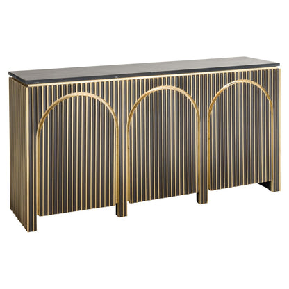 Sideboard Les Arcs brushed gold