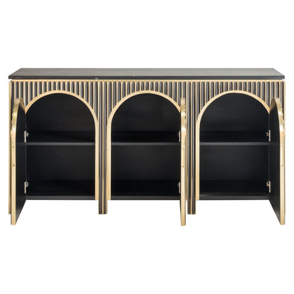 Sideboard Les Arcs brushed gold