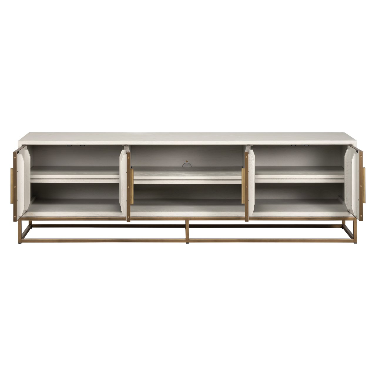 TV cabinet Whitebone brass verona grey  200
