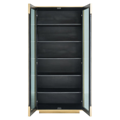 Storage cabinet Finsbury black/gold