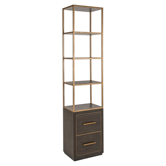 Display cabinet Carter brown small 2-drawers
