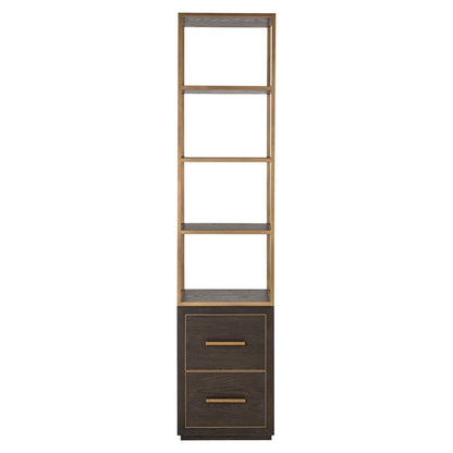 Display cabinet Carter brown small 2-drawers