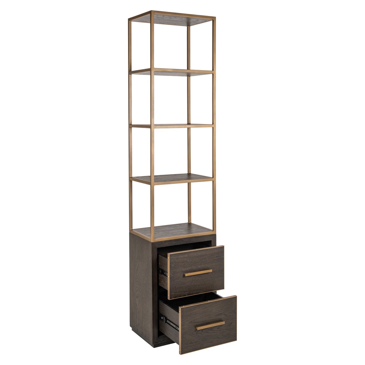Display cabinet Carter brown small 2-drawers