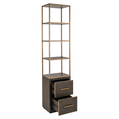Display cabinet Carter brown small 2-drawers