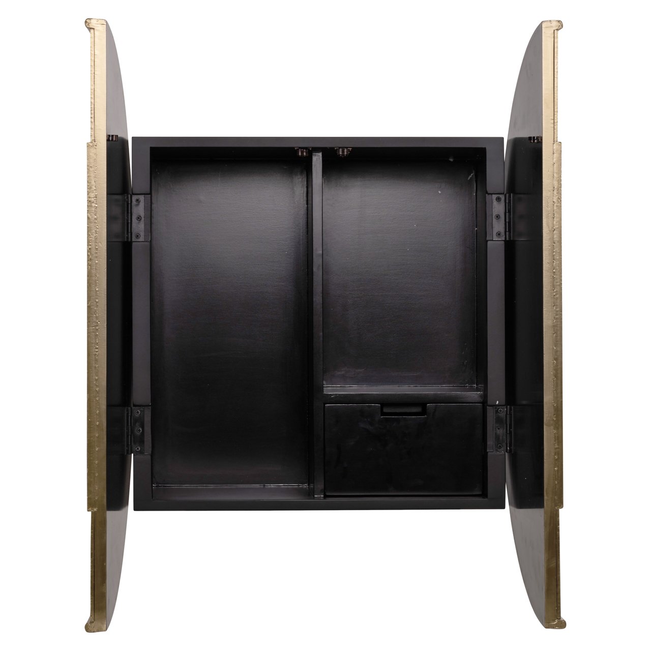 Storage cabinet Bowie black/gold