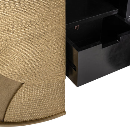Storage cabinet Bowie black/gold