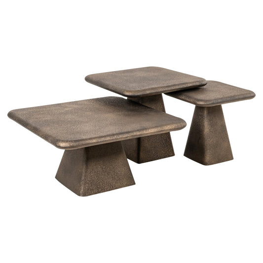 Coffee table Marlie gold (Set of 3)
