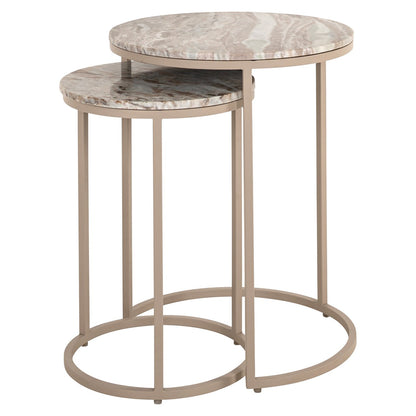 End table Fairfax Blush beige (Set of 2)