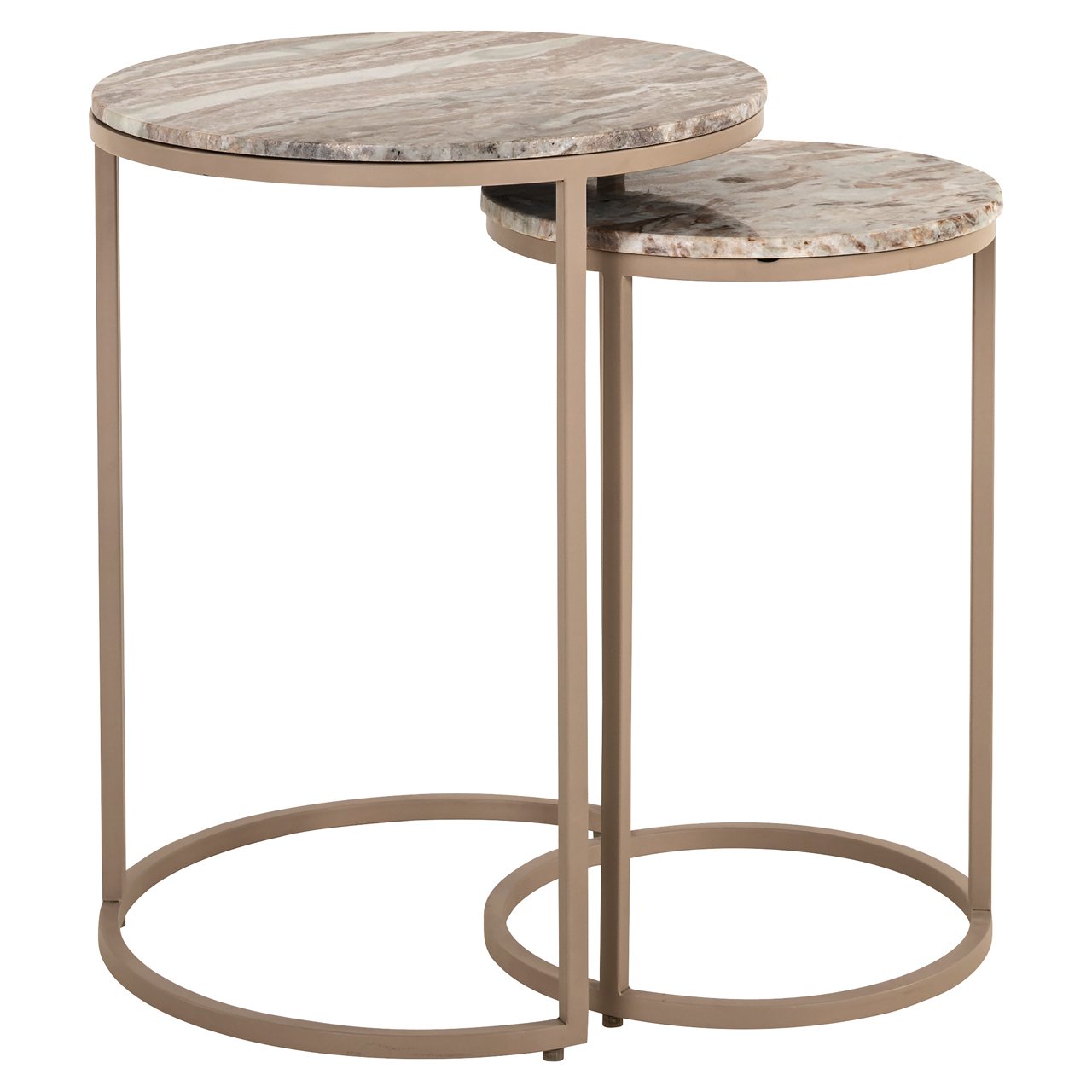 End table Fairfax Blush beige (Set of 2)