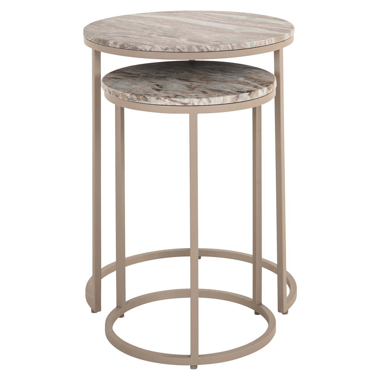 End table Fairfax Blush beige (Set of 2)