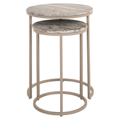 End table Fairfax Blush beige (Set of 2)