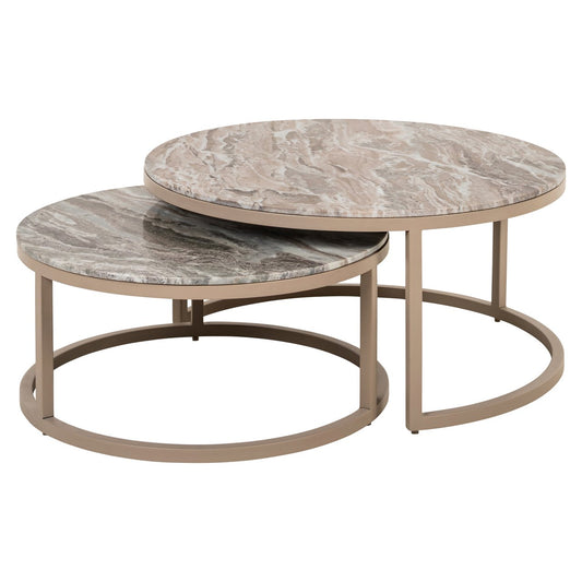 Coffee table Fairfax Blush beige (Set of 2)