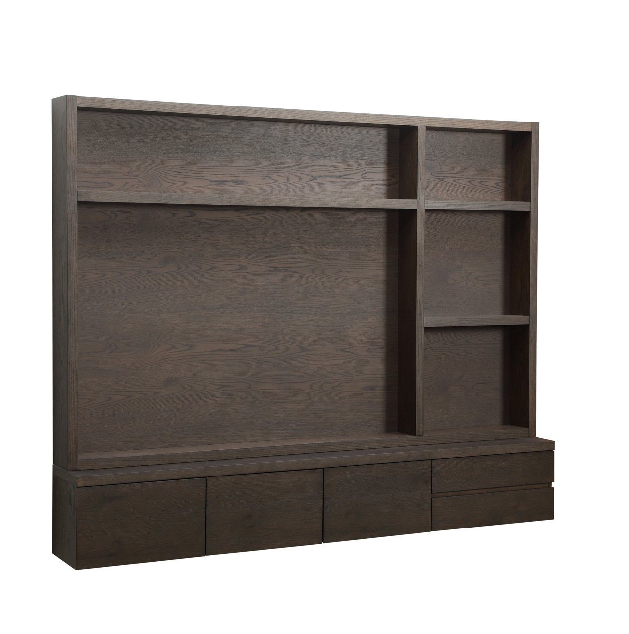 TV cabinet Lachance brown  3-doors 2-drawers