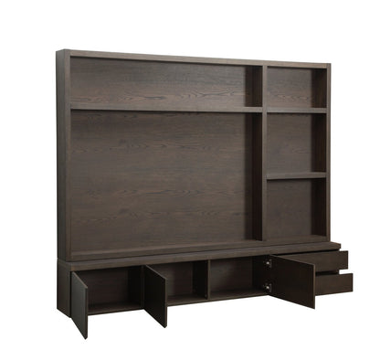 TV cabinet Lachance brown  3-doors 2-drawers