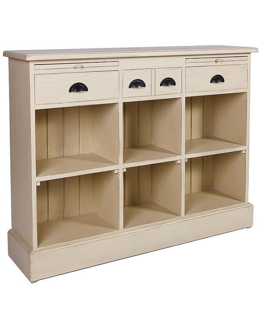 Meuble bas d’entrée D146, 126 × 32 × 98 cm, vue officielle 1. Autres meubles et décoration vendus séparément.