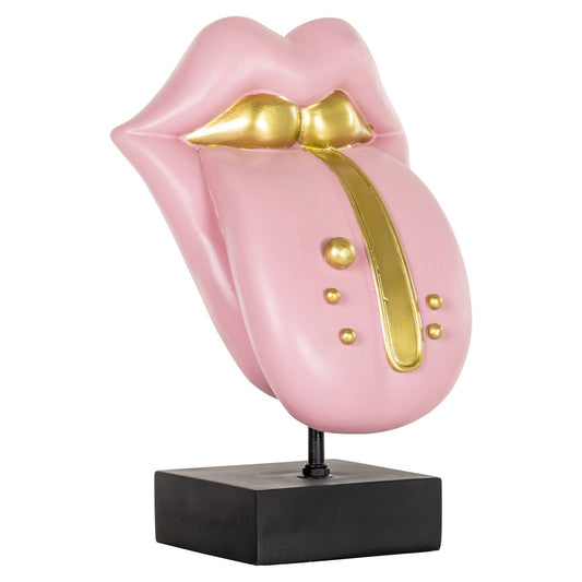 Decorative object Tongue pink