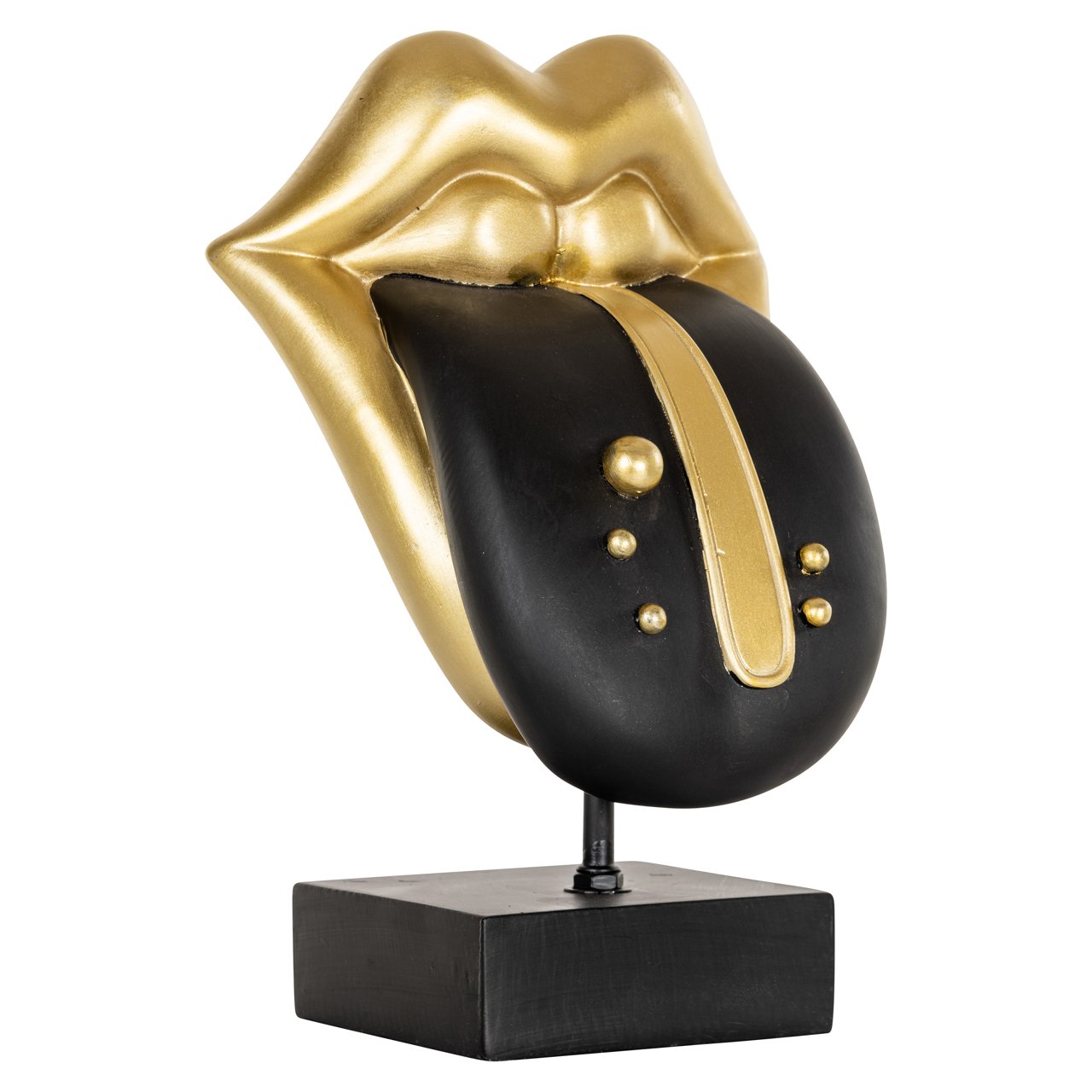 Decorative object Tongue black/gold