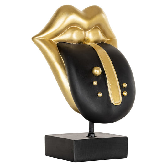 Decorative object Tongue black/gold