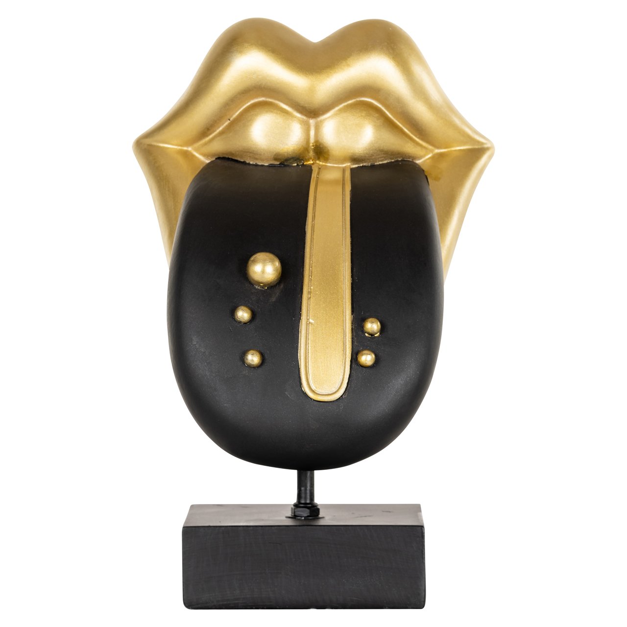 Decorative object Tongue black/gold