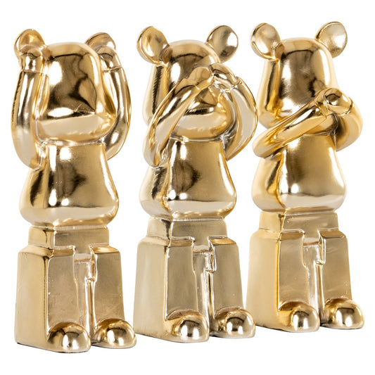 Decorative object Berna gold (Set of 3)