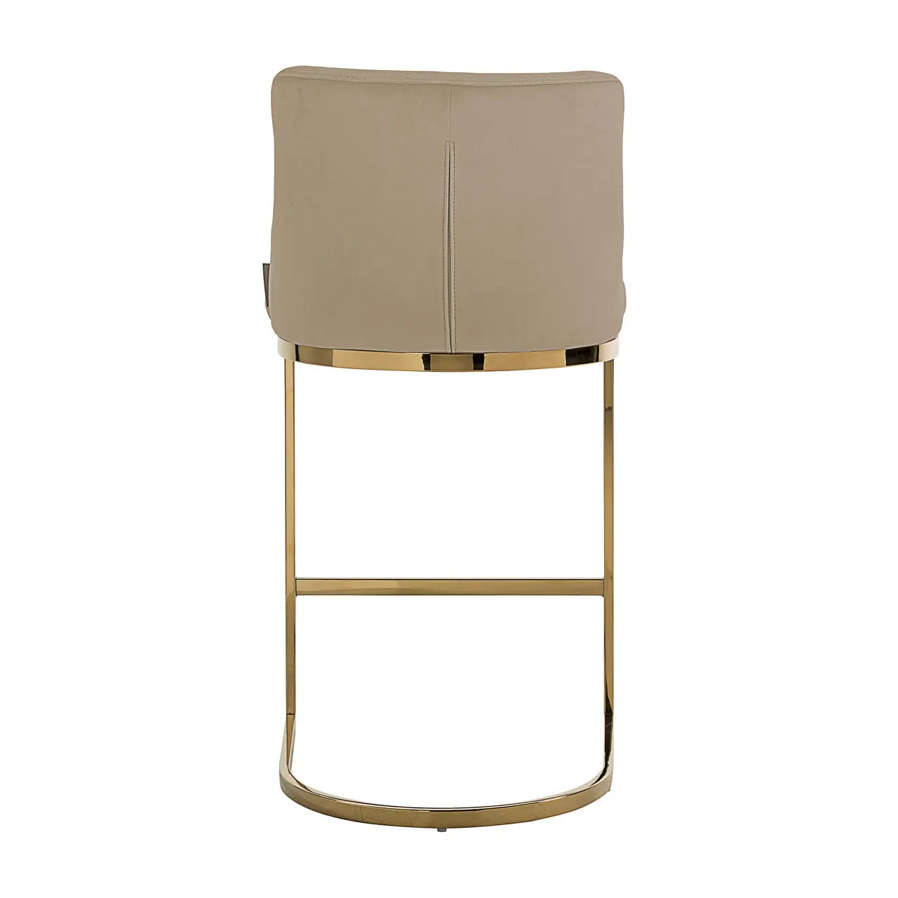 Bar stool Bolton khaki velvet gold fire retardant (Set of 2)