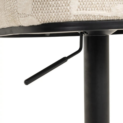 Bar stool Cheyenne beige graffic swivel
