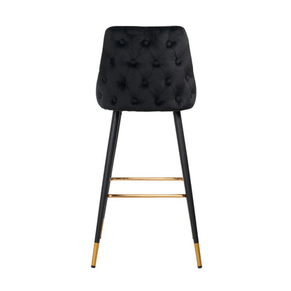 Bar stool Imani black velvet (Set of 2)