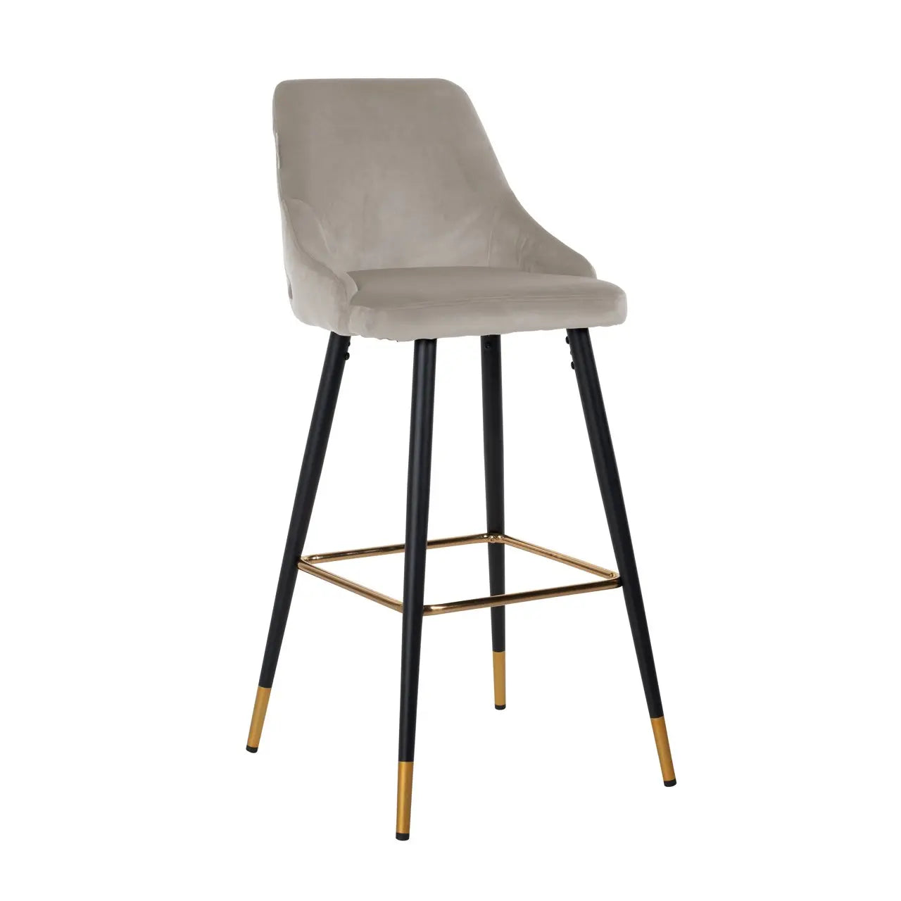 Bar stool Imani khaki velvet (Set of 2)