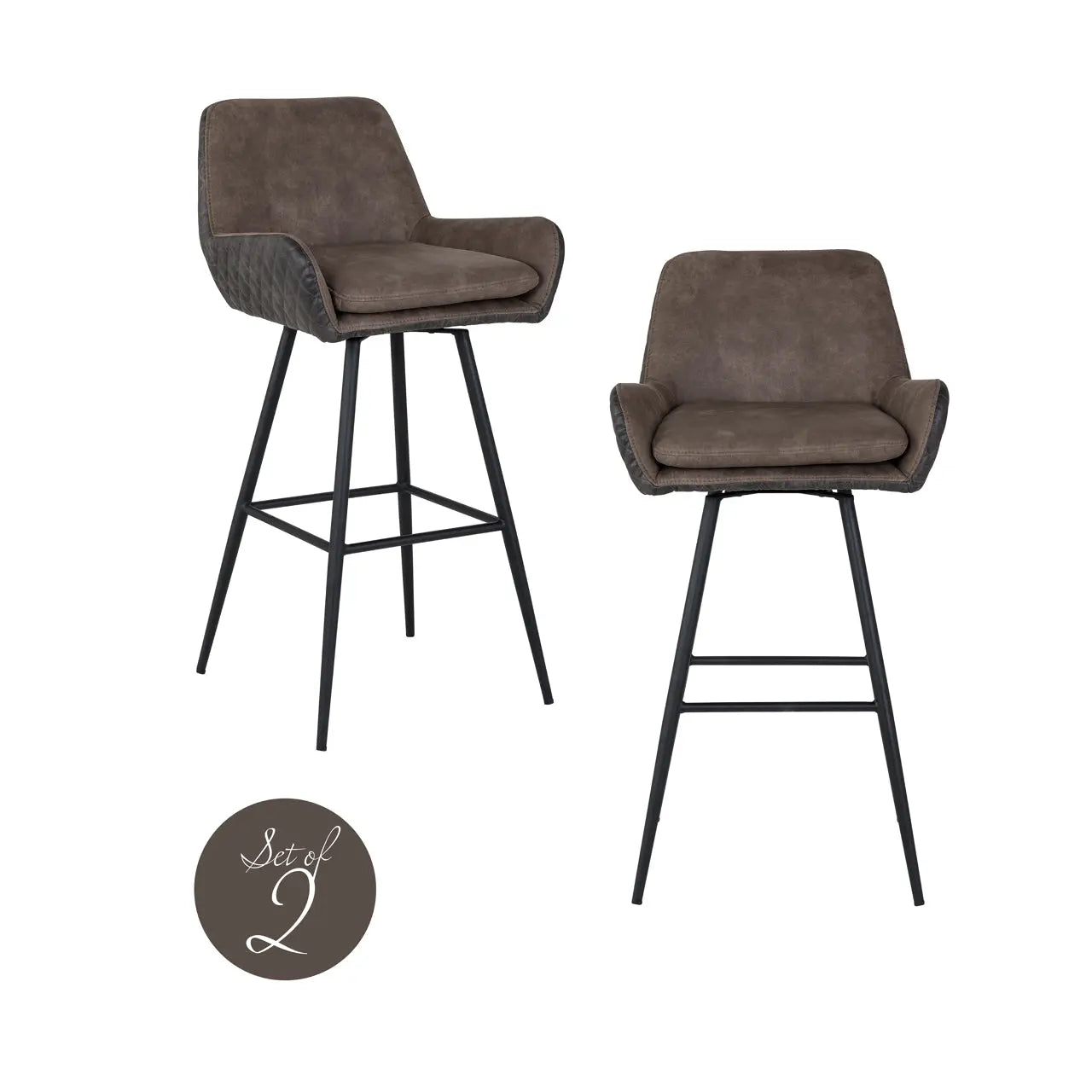 Bar stool Linsey swivel (Set of 2)