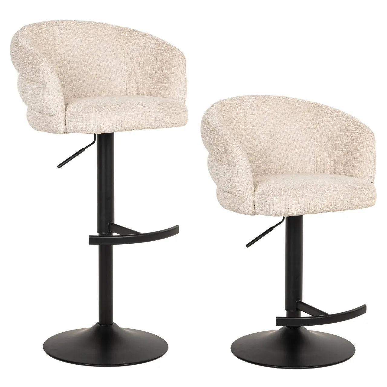 Bar stool Nikki niagara beige swivel fire retardant