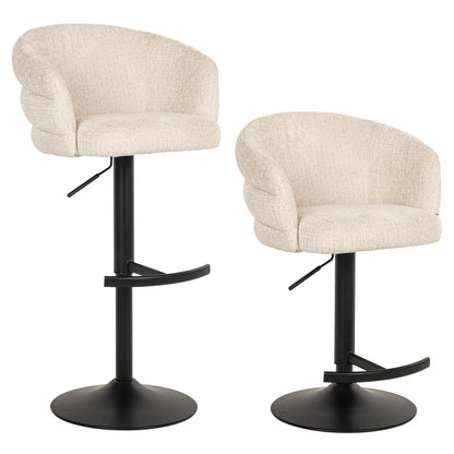 Bar stool Nikki niagara beige swivel fire retardant