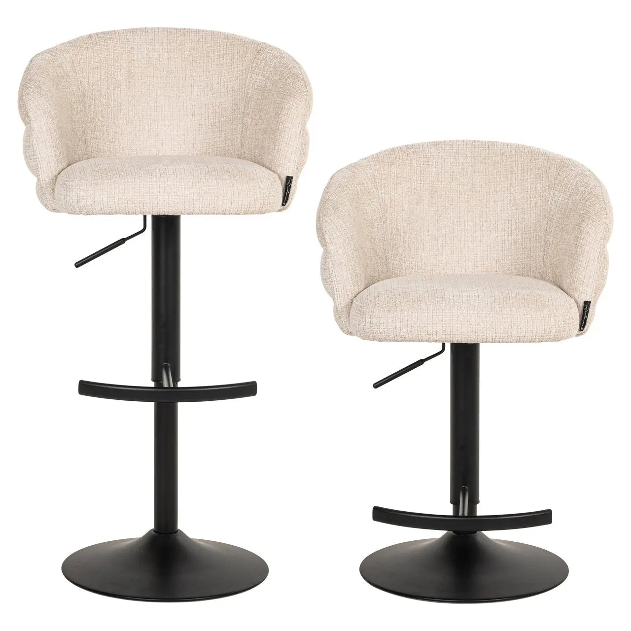 Bar stool Nikki niagara beige swivel fire retardant