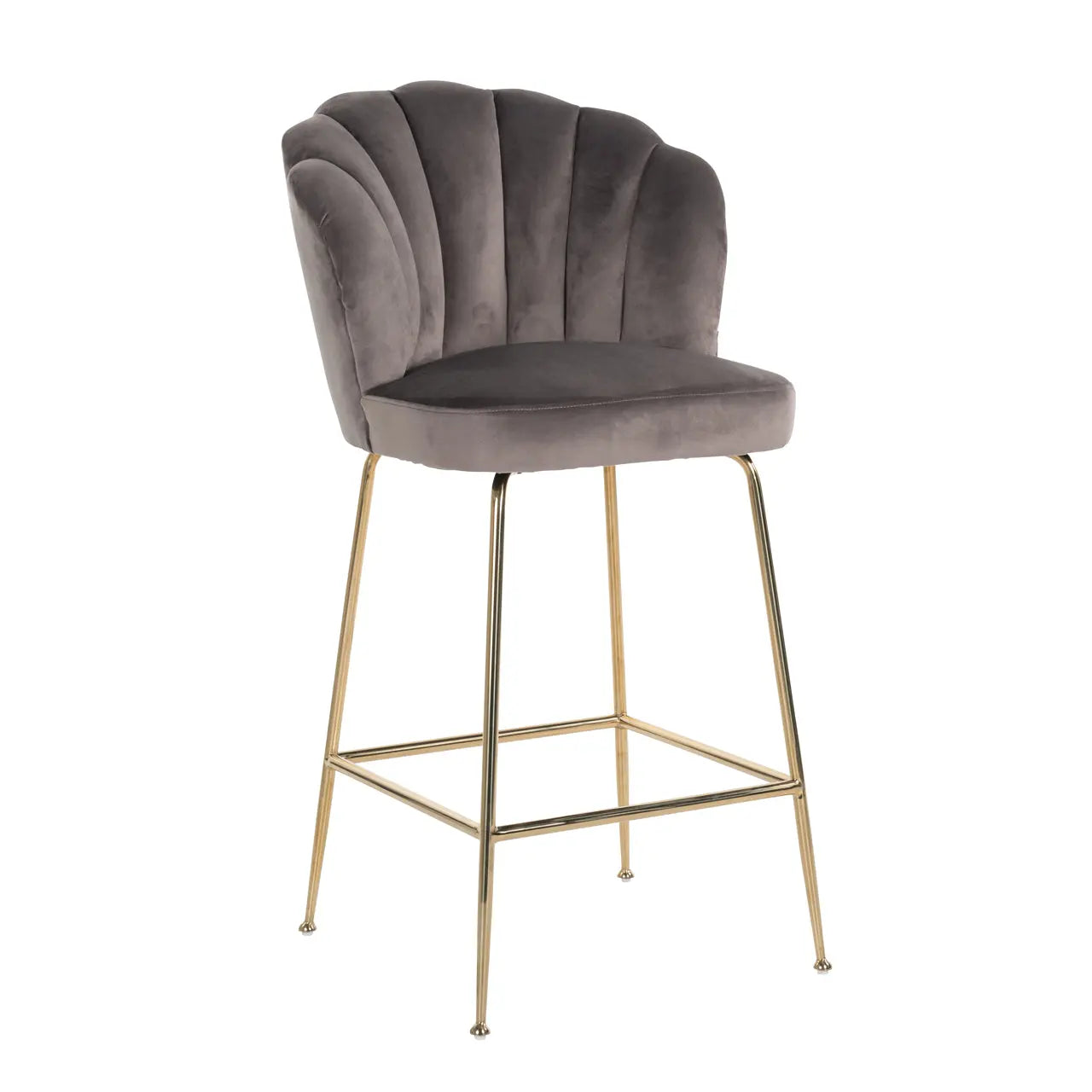 Bar stool Pippa stone velvet