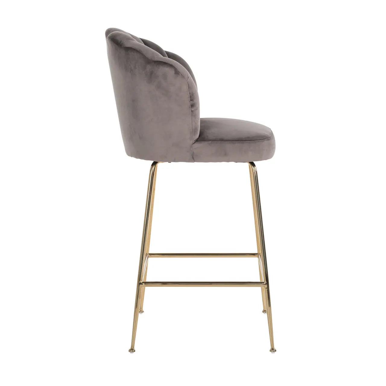 Bar stool Pippa stone velvet