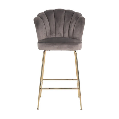 Bar stool Pippa stone velvet