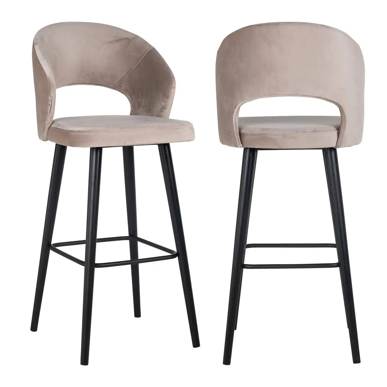 Bar stool Savoy khaki velvet