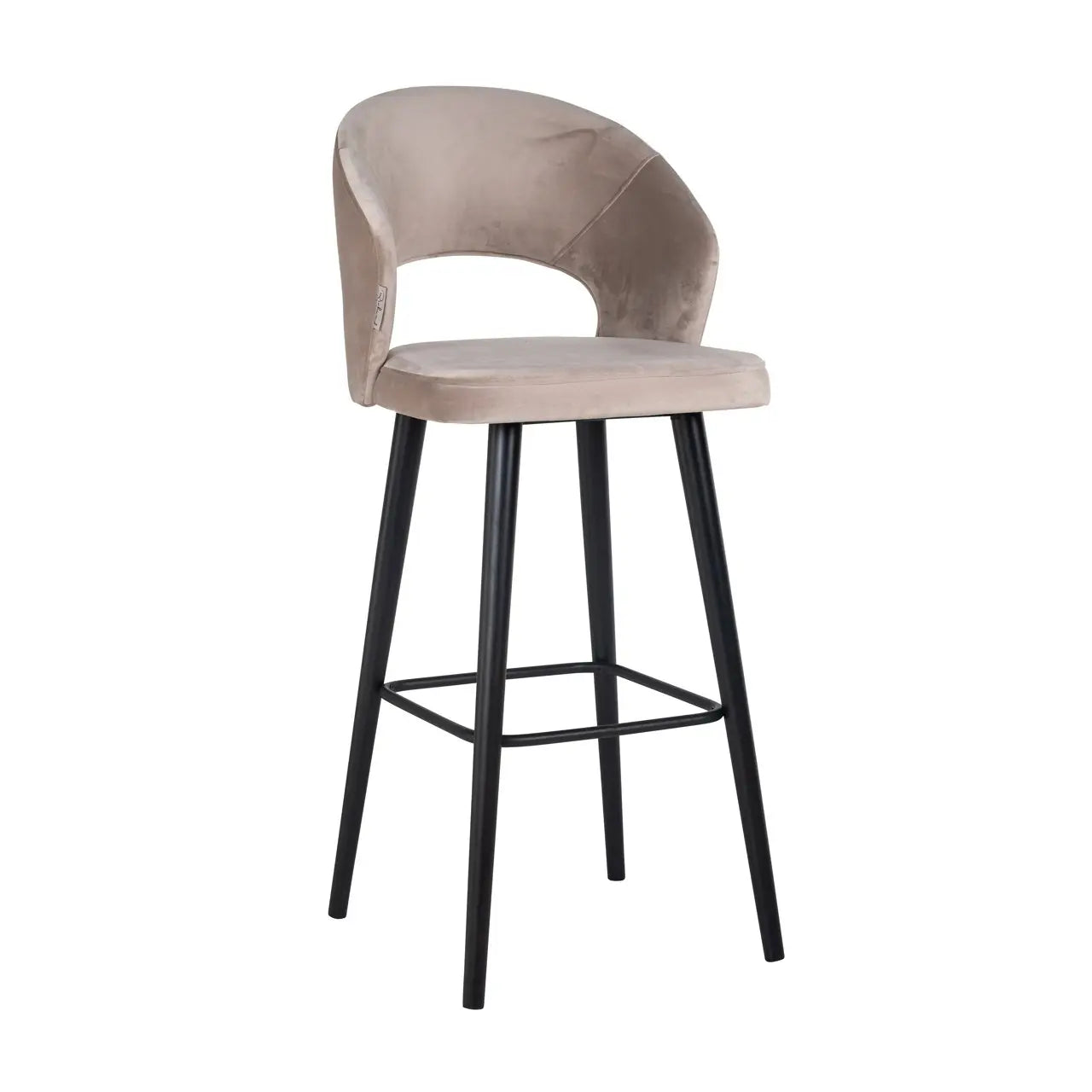 Bar stool Savoy khaki velvet