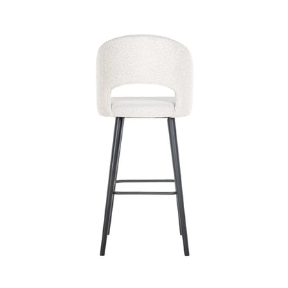 Bar stool Savoy white bouclé