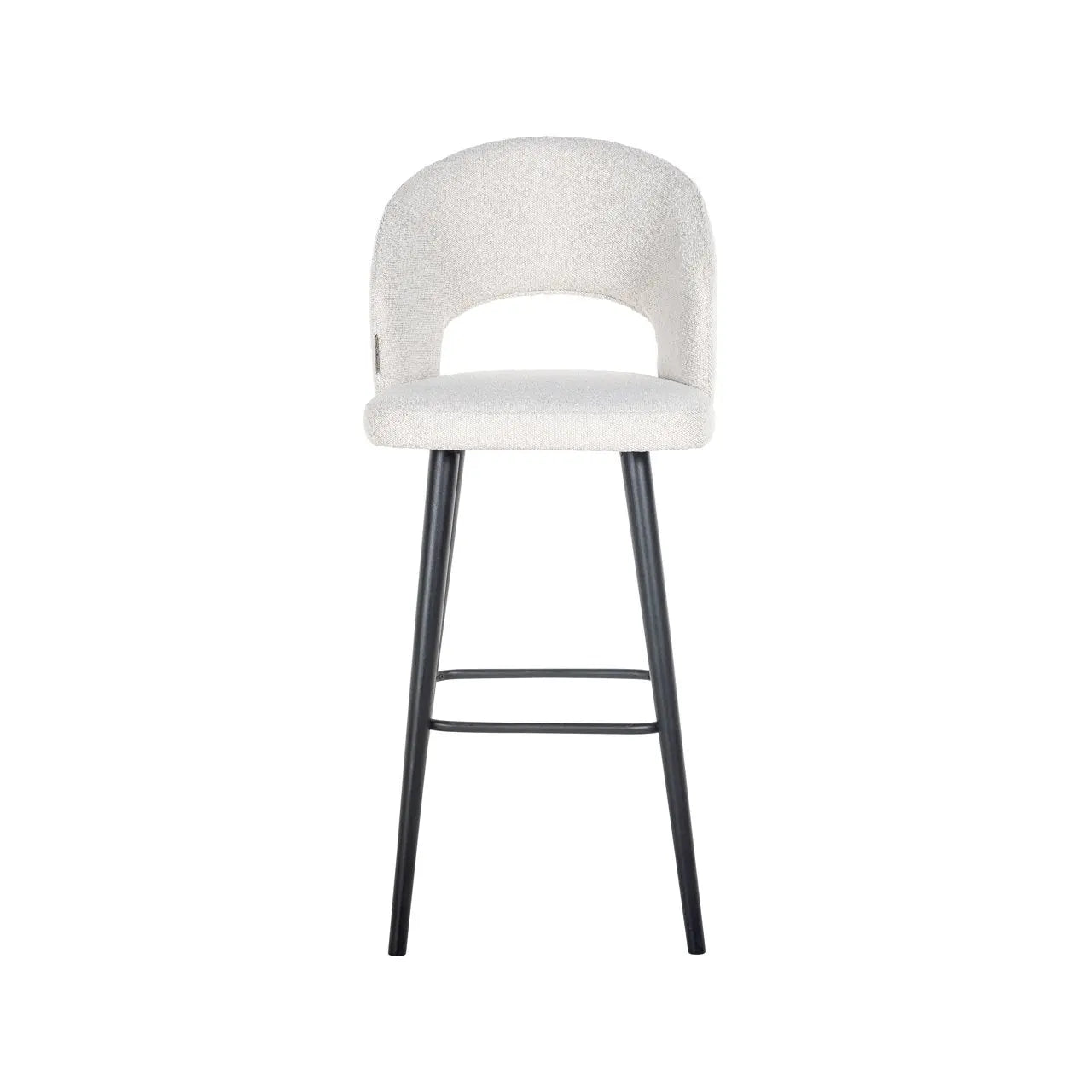 Bar stool Savoy white bouclé