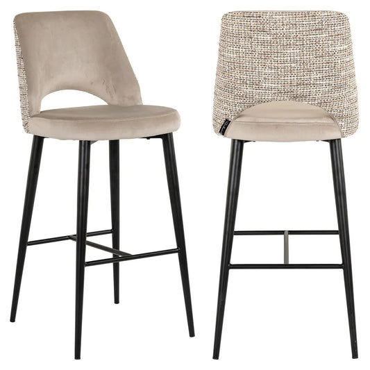 Bar stool Tabitha trendy nature fire retardant