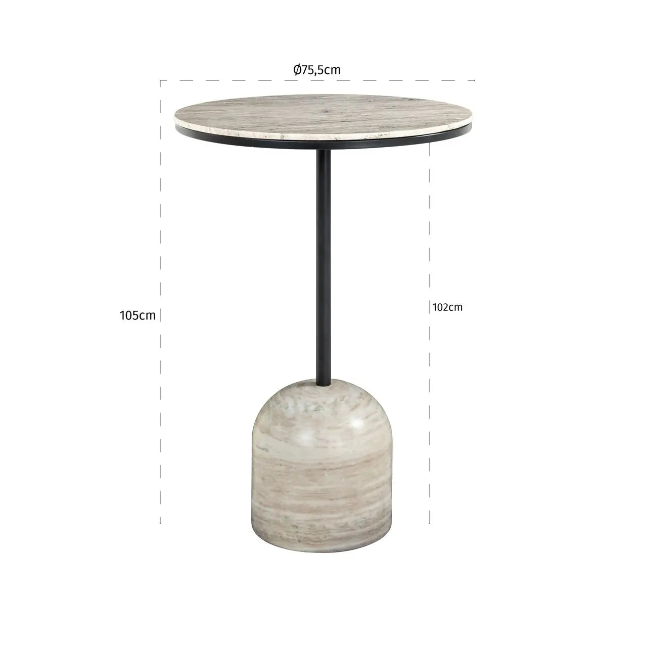 Bar table Duncan sand 75Ø