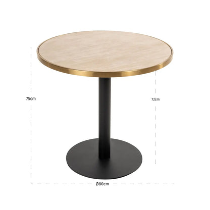 Bistro table Brazza beige 80Ø