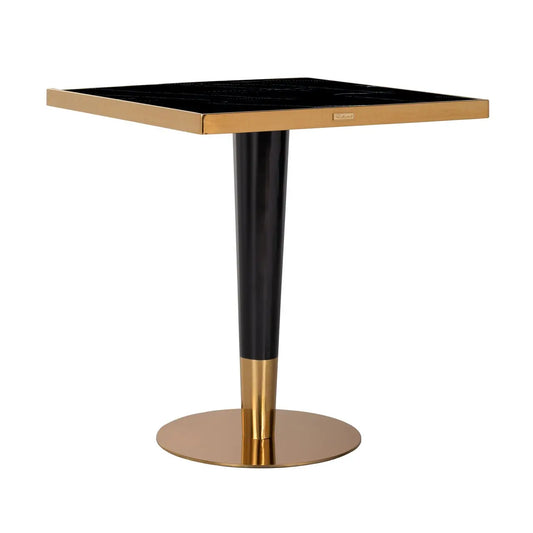 Bistro table Can Roca black/gold 70x70