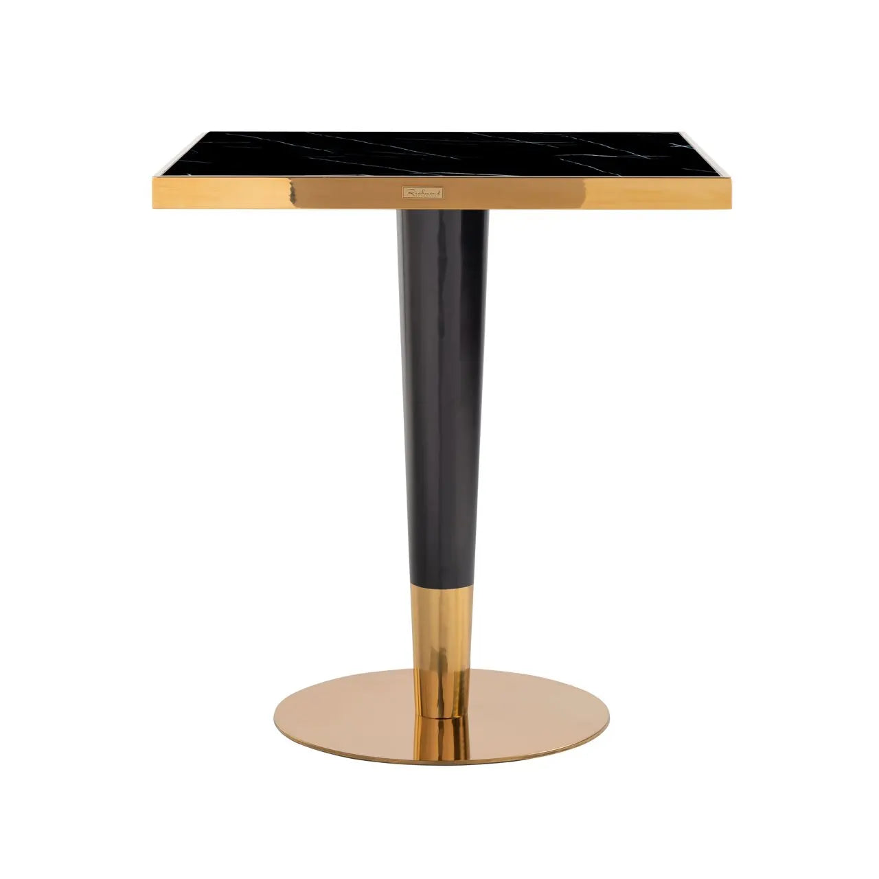 Bistro table Can Roca black/gold 70x70