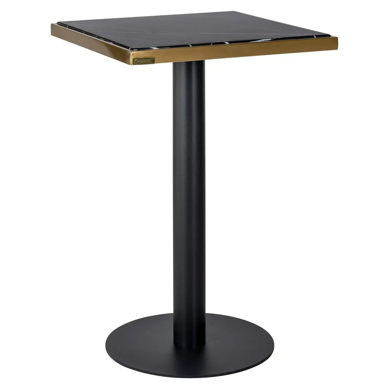 Bistro table Zenza black/gold 50x50
