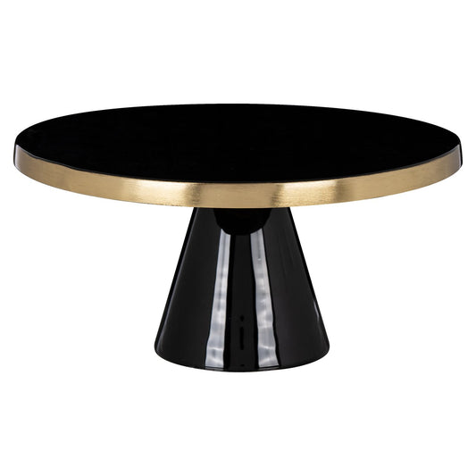 Cake plate Elena black/gold