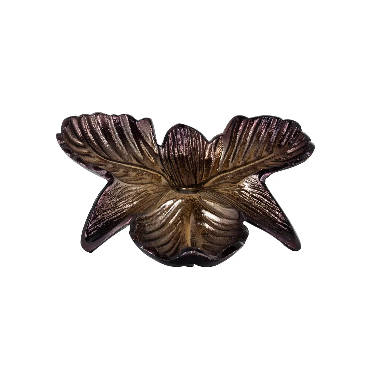 Candle holder Blossom bronze