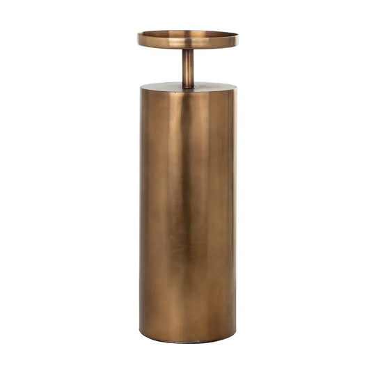 Candle holder Divon brushed gold large