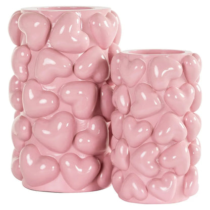 Candle holder Emel pink large