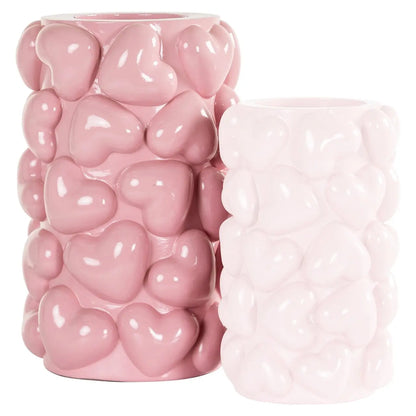 Candle holder Emel pink large
